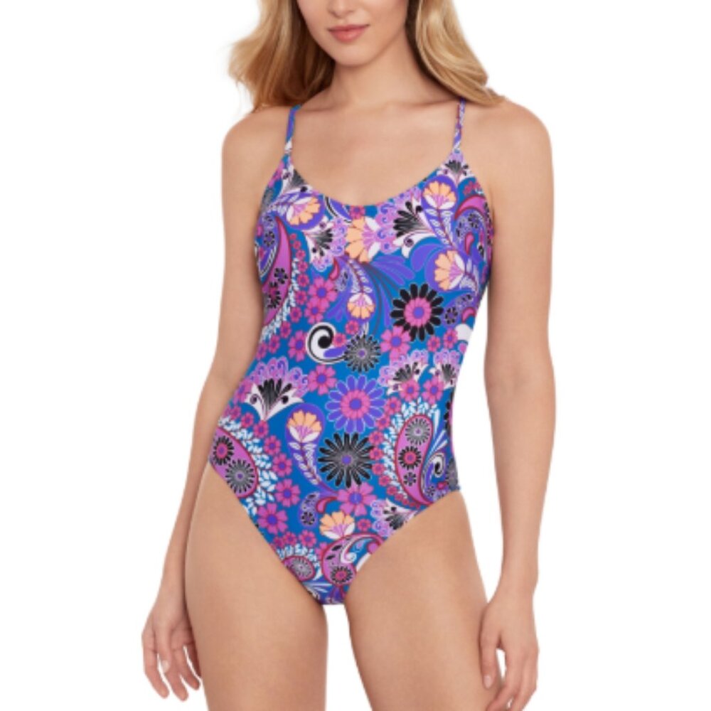 Salt + Cove Women's Floral-Print One-Piece Swimsuit, Created for Macy's - Multi